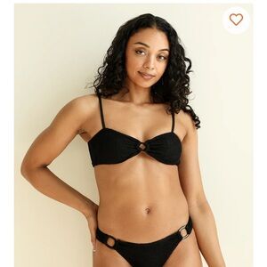 Dippin Daisy All My Love Black Bikini Top